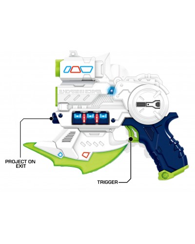 Пістолет SPACE з проектором, зі світлом і звуком, працює від батарей